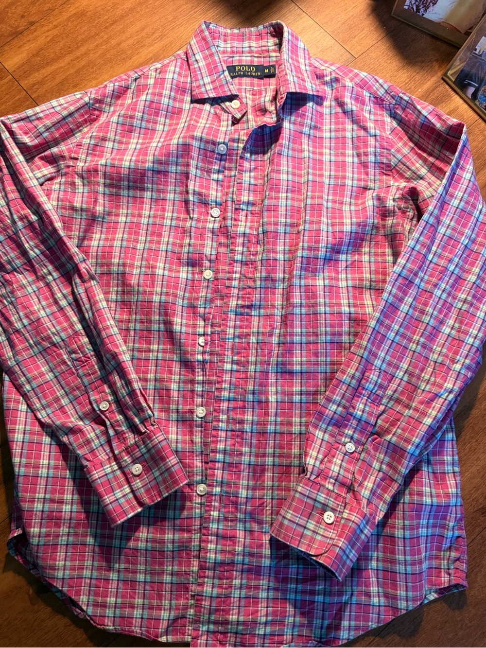 Polo by Ralph Lauren Pink Blue Plaid Button-Down Shirt